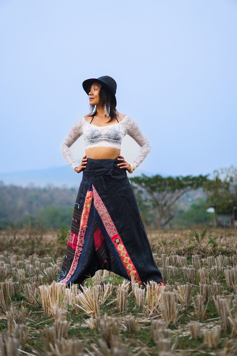 Harem Pants, Hemp Men Pants, Hemp Clothing, Hemp Pants, Vintage Harem Pants - กางเกงขายาว - วัสดุอื่นๆ 