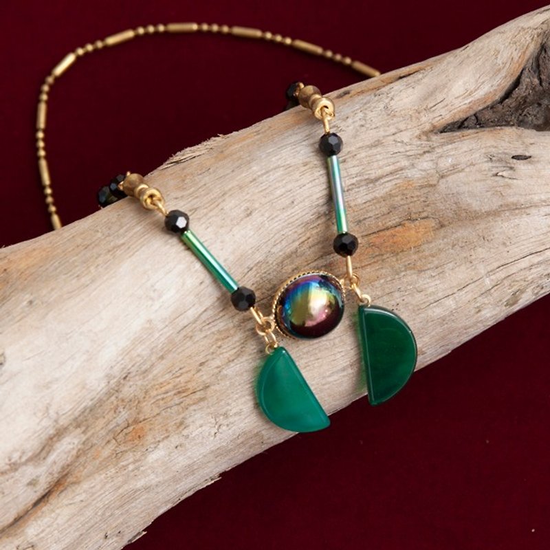 INSECT- SCARAB - Necklaces - Other Metals Green