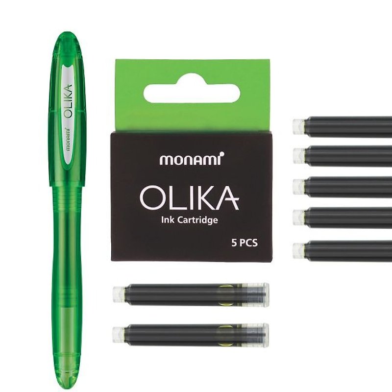 Monami-彩虹鋼筆墨水限定組-青綠色,MNM22666B - 鋼筆 - 塑膠 綠色