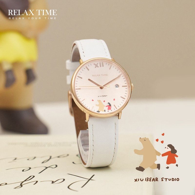 RELAX TIME Xiu Xiu bear joint watch love model (RT-113-01) - นาฬิกาผู้หญิง - สแตนเลส ขาว