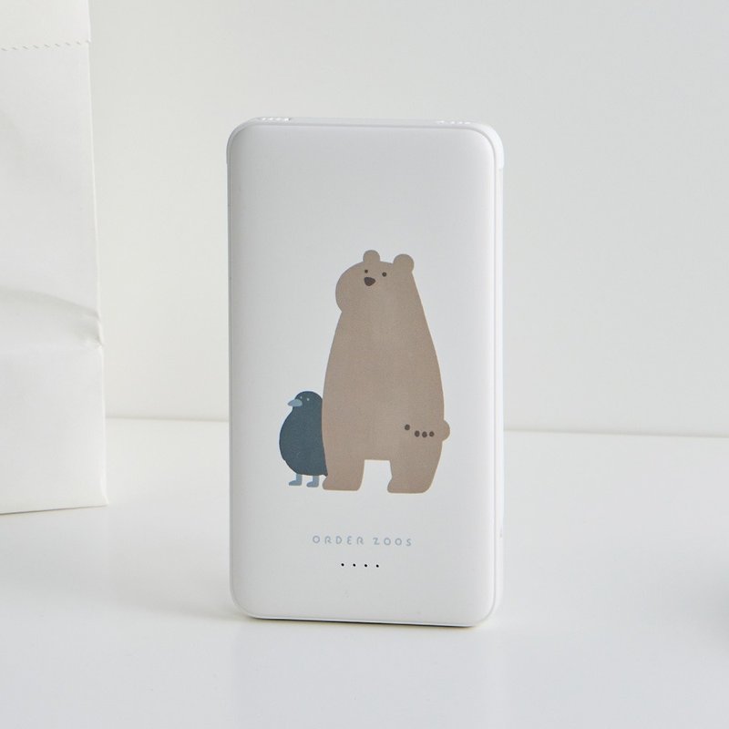來點動物烏鴉與棕熊雙線快充10000mAh行動電源 - 行動電源/充電線 - 塑膠 多色