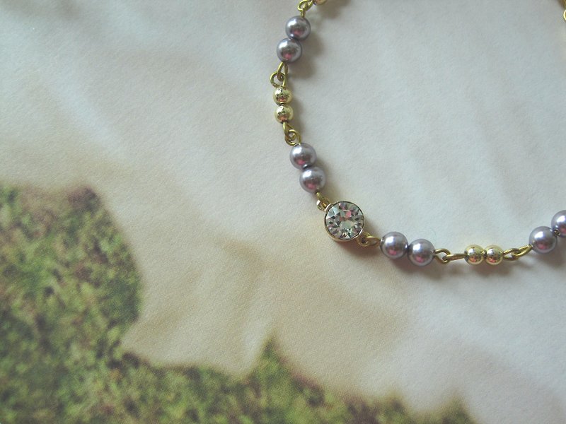 ♦ moonacy ♦  Zircon ♦ Pearl Classic Bracelet - Bracelets - Gemstone Purple