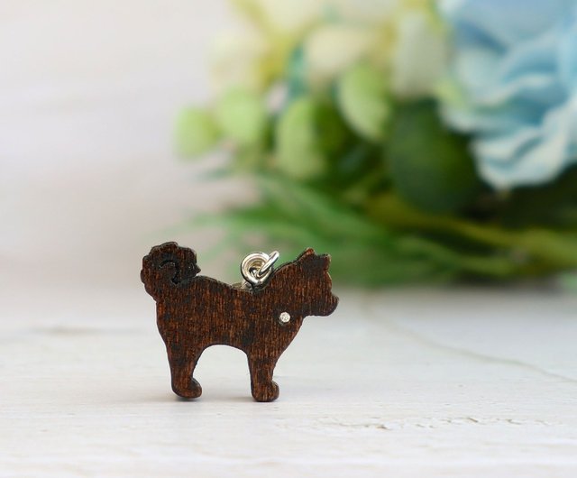 手作りの木製犬チャーム - 柴犬チャーム ギフトのカスタマイズ
