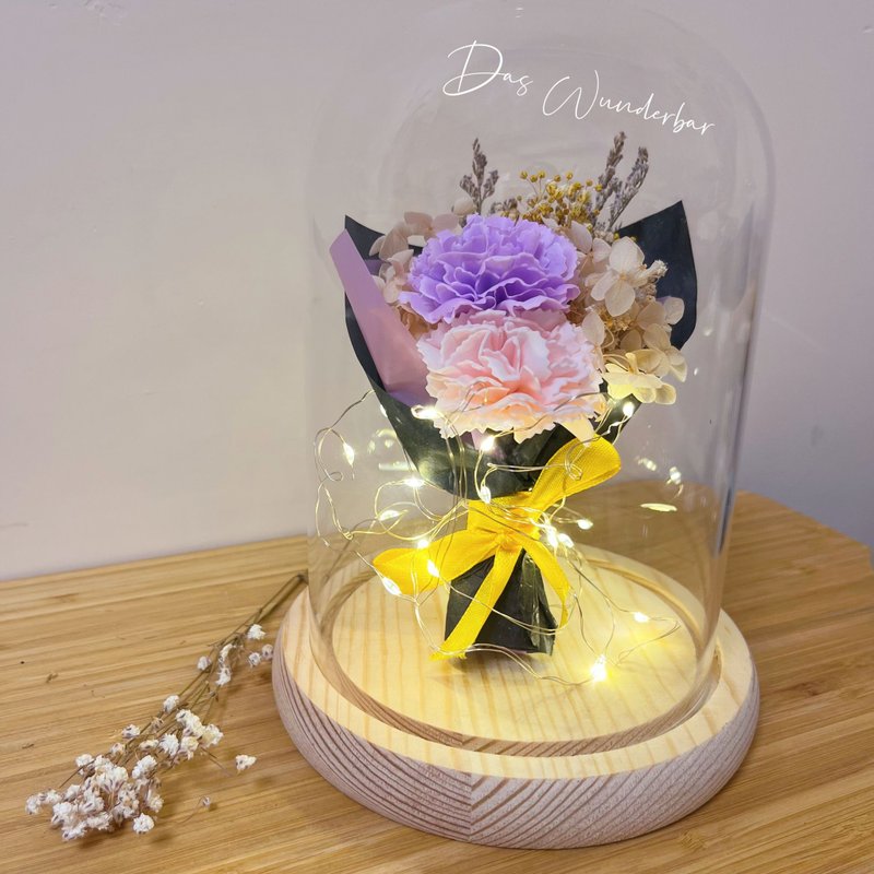 (L) Flower in Vase - Purple Carnation Bouquet - ของวางตกแต่ง - พืช/ดอกไม้ สีม่วง