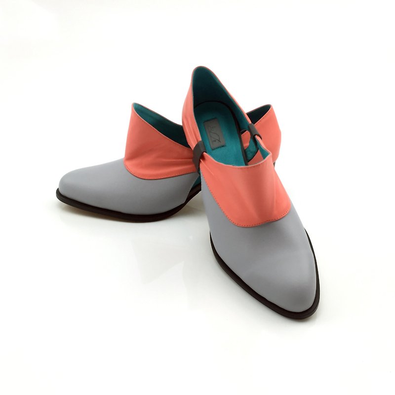 Alice (Coral) - Women's Leather Shoes - Genuine Leather Red