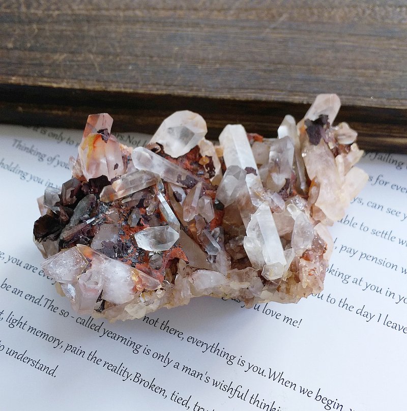 Red Hematite Quartz 馬達加斯加 紅膠花水晶 晶簇 原礦 - 擺飾/家飾品 - 其他材質 