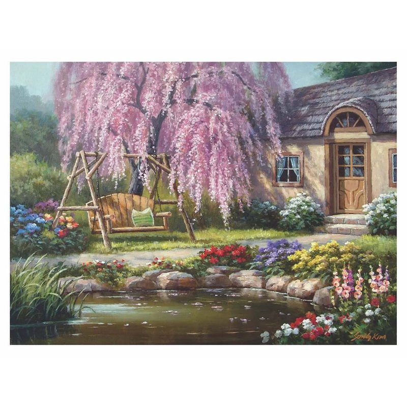 Cherry Blossom Cottage/Puzzle - เกมปริศนา - กระดาษ 