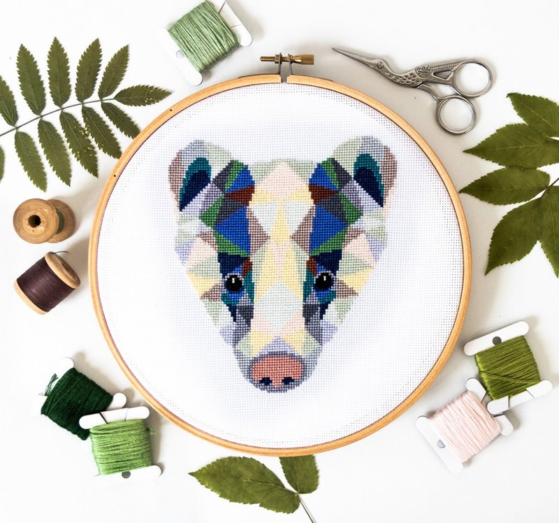 Badger Cross Stitch PDF Pattern 十字繡 - 編織/刺繡/羊毛氈/縫紉 - 其他材質 