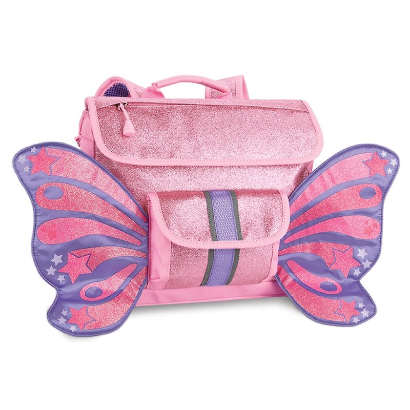 美國Bixbee飛飛童趣系列-粉紅閃閃蝴蝶小童背包 - 其他 - 聚酯纖維 粉紅色