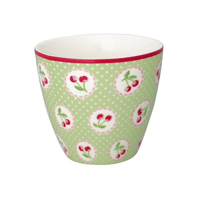 丹麥GreenGate Cherry 拿鐵杯 - 其他杯子 - 瓷 白色