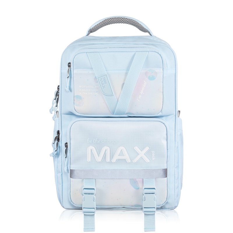 MAX靈感 超輕量護脊書包Pro 2S-水母世界 可放15吋筆電 多隔層 - 背包/後背包/書包 - 防水材質 藍色