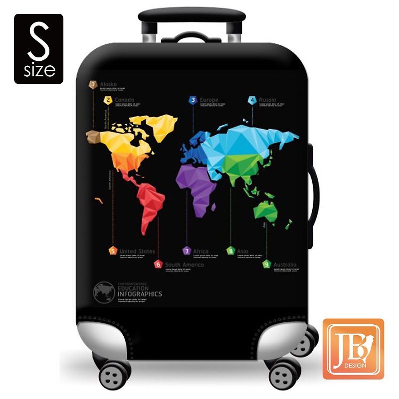 LittleChili Luggage Cover-World Map S - Luggage & Luggage Covers - Other Materials 