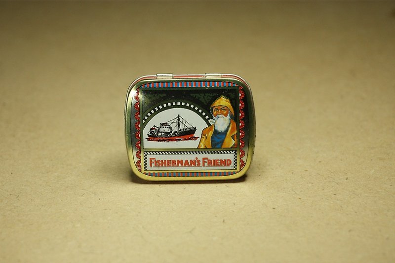 The old fisherman's treasure lollipop tinplate box in the middle of the 20th century - Storage - Other Metals Yellow