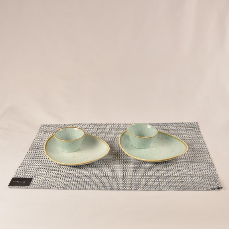 Churchill, UK | 5-piece dim sum set with hidden egg blue for two - จานและถาด - ดินเผา สีน้ำเงิน