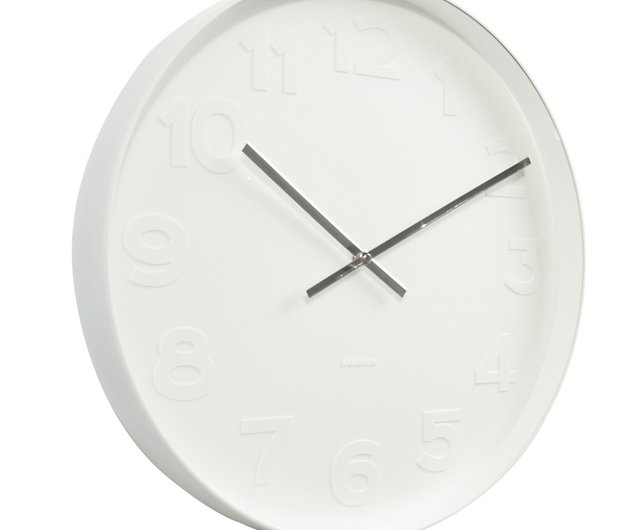 オランダブランド KARLSSONカールソン Mr.White 壁掛 時計 オランダ カールソン 掛け時計 51cm Mr.デジタル オールホワイト