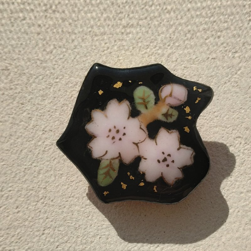 Japanese SAKURA, traditional crafts, cloisonné enamel brooch, luxury gift - Brooches - Enamel Pink