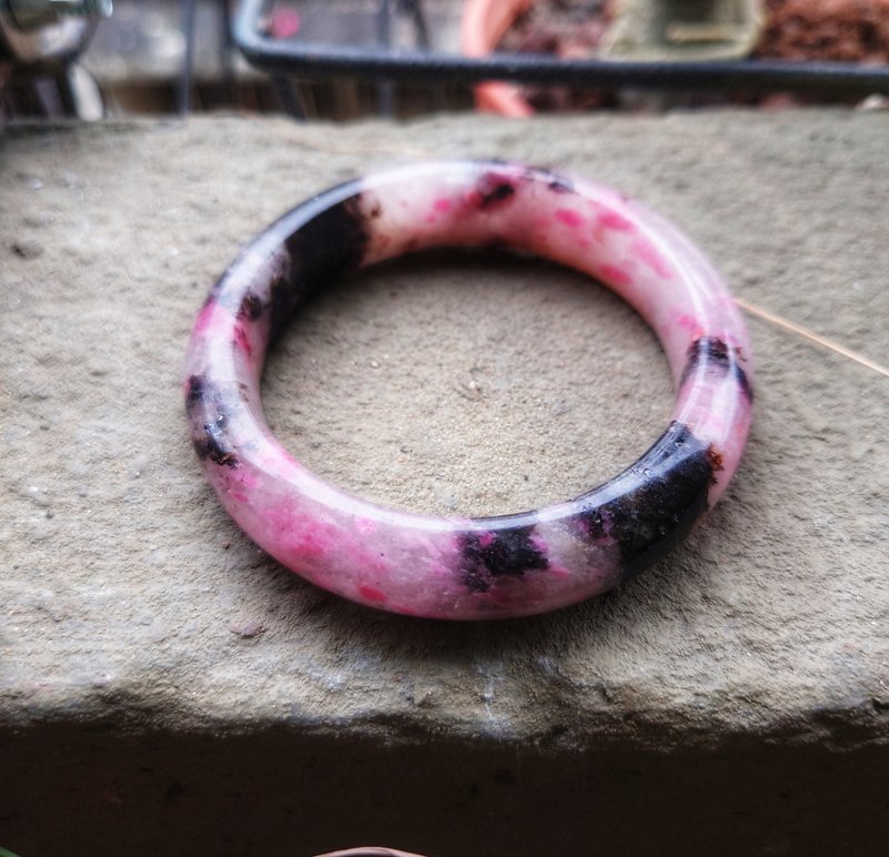 Miss feng natural stone jade cherry blossom rain bracelet - สร้อยข้อมือ - หยก 