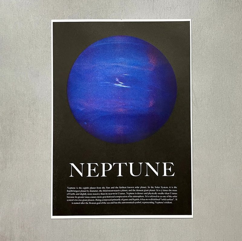 Risograph Museum  Poster A3星球系列海報 THE NEPTUNE / 海王星 - 壁貼/牆壁裝飾 - 紙 藍色