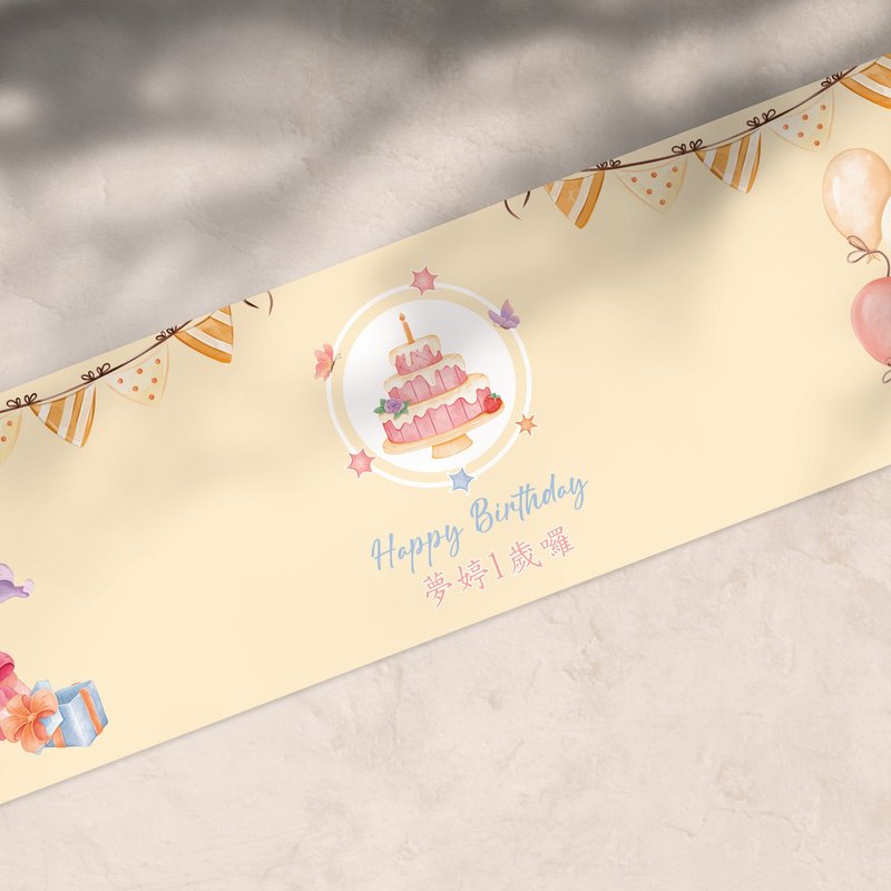 Signature silk one-year-old photo frame one-year-old birthday arrangement December photo frame birthday decoration - โปสเตอร์ - วัสดุอื่นๆ 