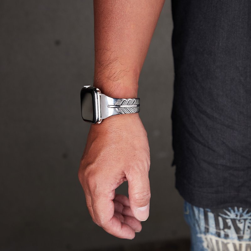 [ファッションアクセサリー] SOULITE Apple Watch ブレスレット イーグルフェザー - ブレスレット - ステンレススチール 