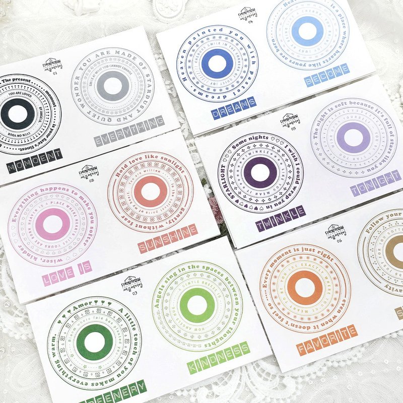 :Circular lettering (6 types): Card paper - 信封/信紙 - 紙 