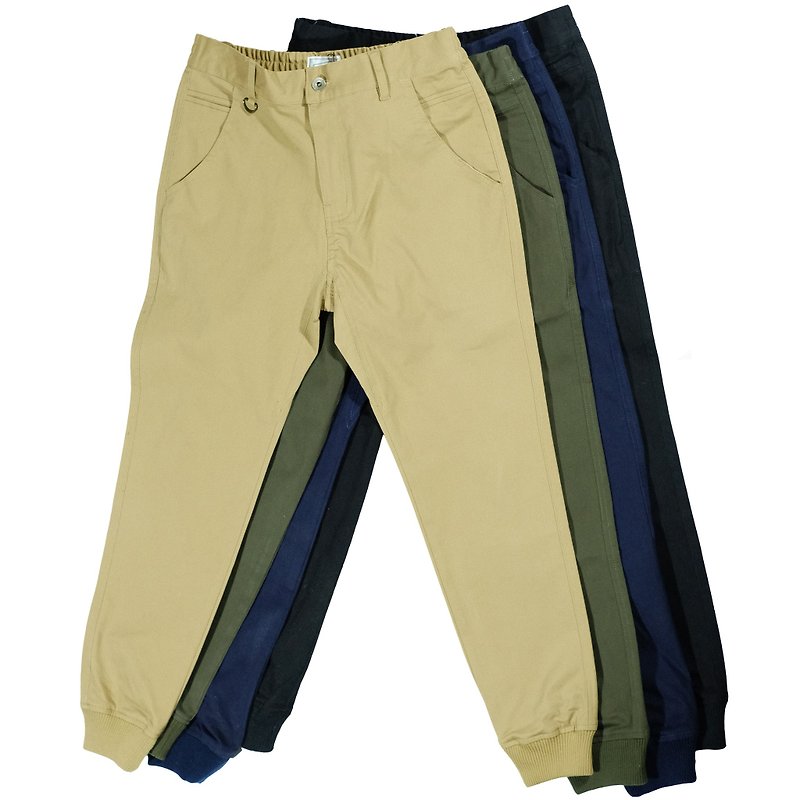 Slim Jogger Pants/Sports/ - กางเกงขายาว - ผ้าฝ้าย/ผ้าลินิน สีดำ