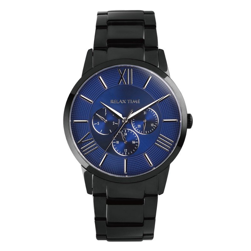 RELAX TIME Three Eyes Kuroshio King Ocean Current (RT-81-3) - Men's & Unisex Watches - Stainless Steel Blue