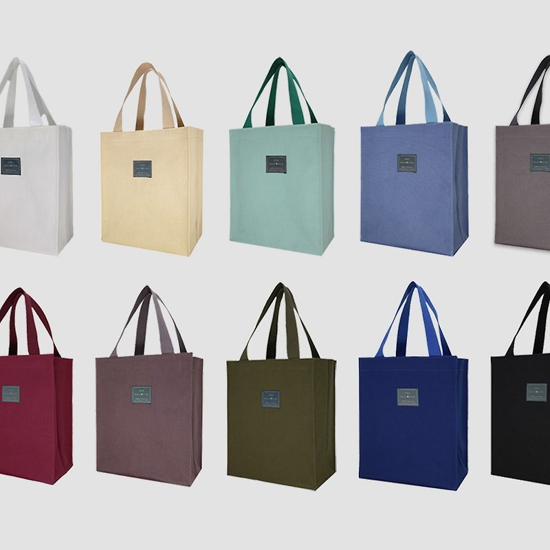 Hard Square Tote Zipper Tote Square Tote Zippered Canvas Tote Tote Bag With Bottom Plate - Handbags & Totes - Other Materials 