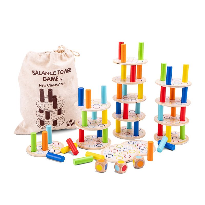 【荷蘭New Classic Toys】木製經典平衡塔積木遊戲 - 10809 - 寶寶/兒童玩具/玩偶 - 木頭 