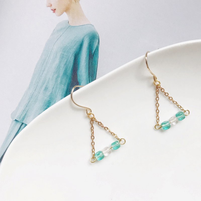 夏日窗邊花檯 - 手作耳環 - 耳環/耳夾/耳骨夾 - 其他材質 多色