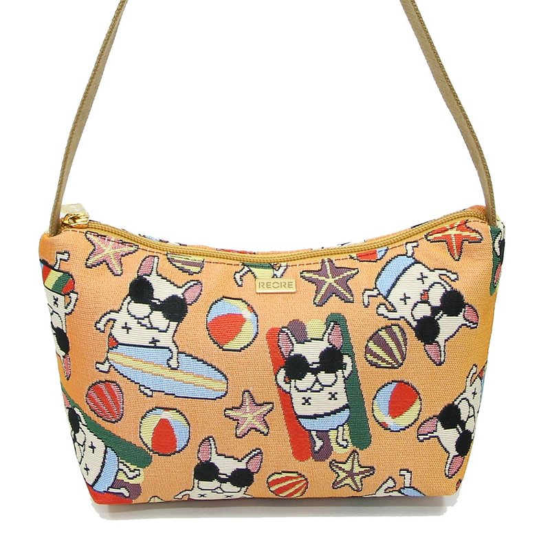 Top Handle / Cosmetic Bag / Makeup Bag  / Jacquard Weave / Water Repellent - Messenger Bags & Sling Bags - Paper Multicolor