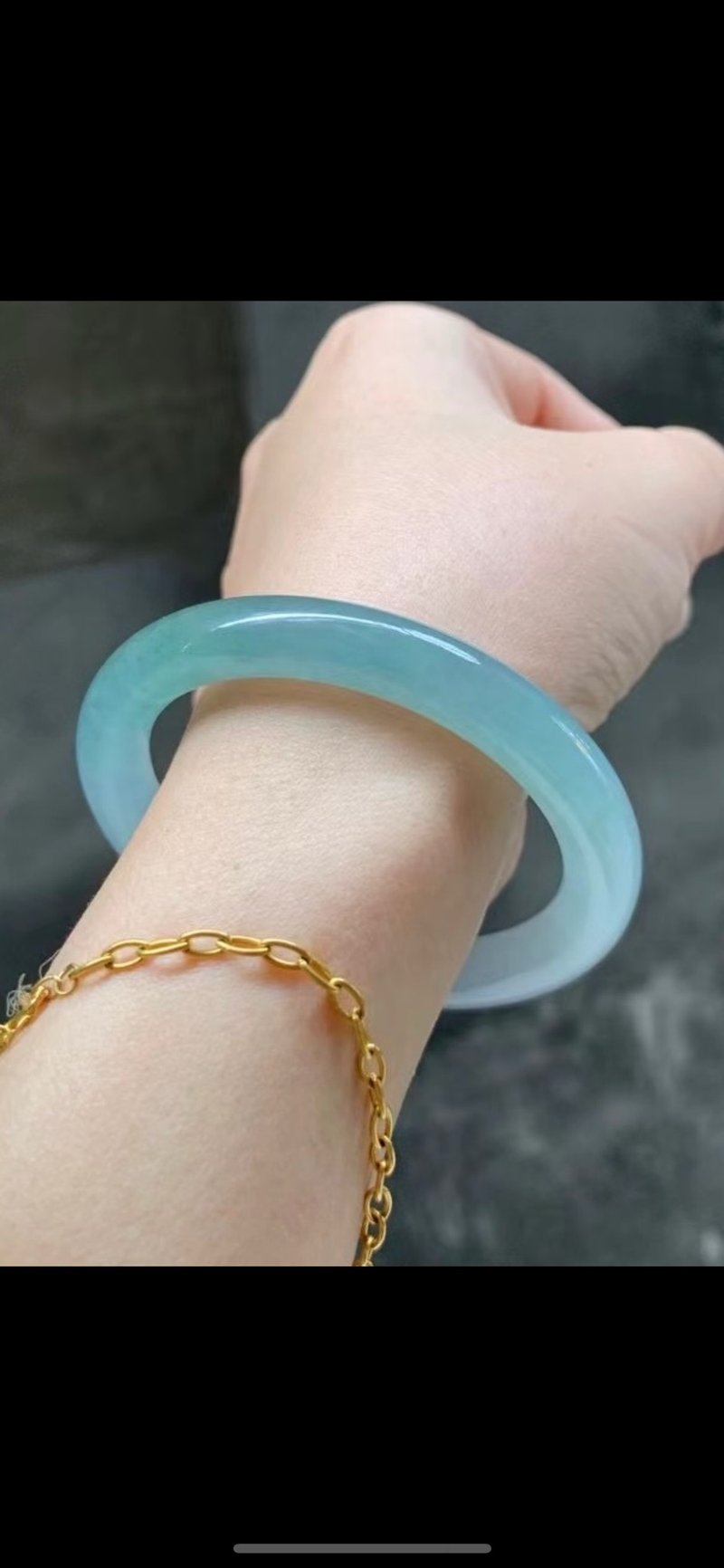 Ice Jade Natural Jade Bracelet A Jade Bracelet Jade Pony • Ice Teal Jade Round Bracelet - สร้อยข้อมือ - หยก สีน้ำเงิน