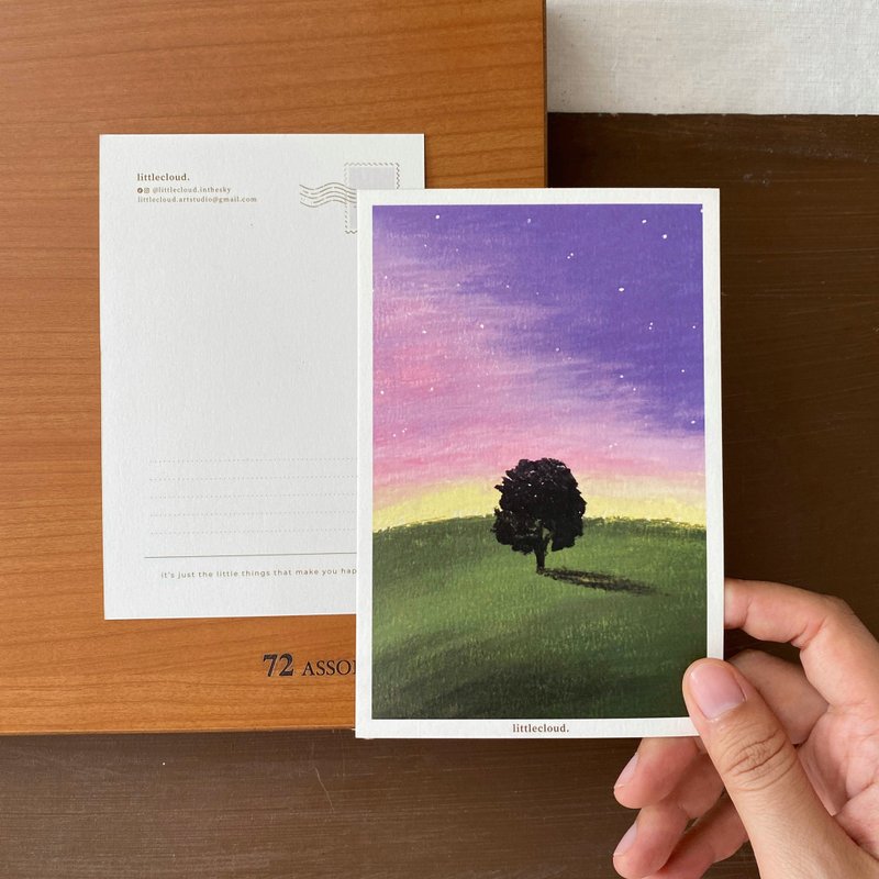 Postcard - Little Purple Sky - การ์ด/โปสการ์ด - กระดาษ สีน้ำเงิน