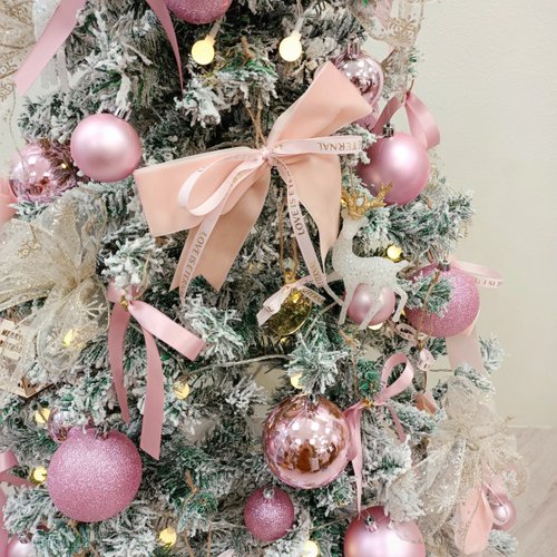 ピンク シルバー クリスマスツリー ユキ❤️プロフ必読❣️２つセット Falling Snow Groundクリスマスツリー-ロマンチックピンク/高さ120