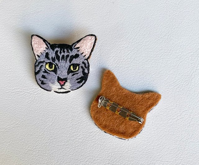 HAPPY FINGERS ねこブローチ③ Amazon | 刺しゅうキット 『フェルトと刺繍でつくる猫のブローチ