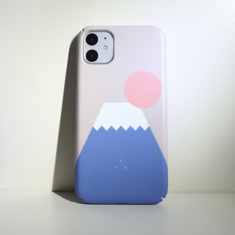 iPhone15 客製粉紅色日本富士山Mount Fuji Phone Case原創軟硬手 - 手機殼/手機套 - 塑膠 藍色
