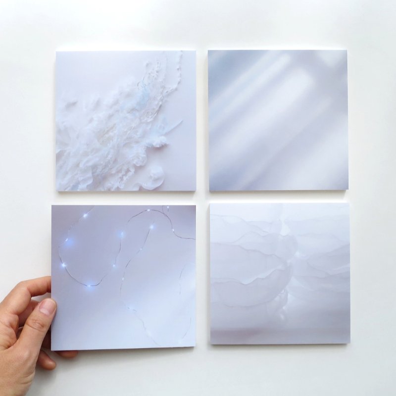 Art Photo Panel - Ephemeral White - - Wall Décor - Other Materials White