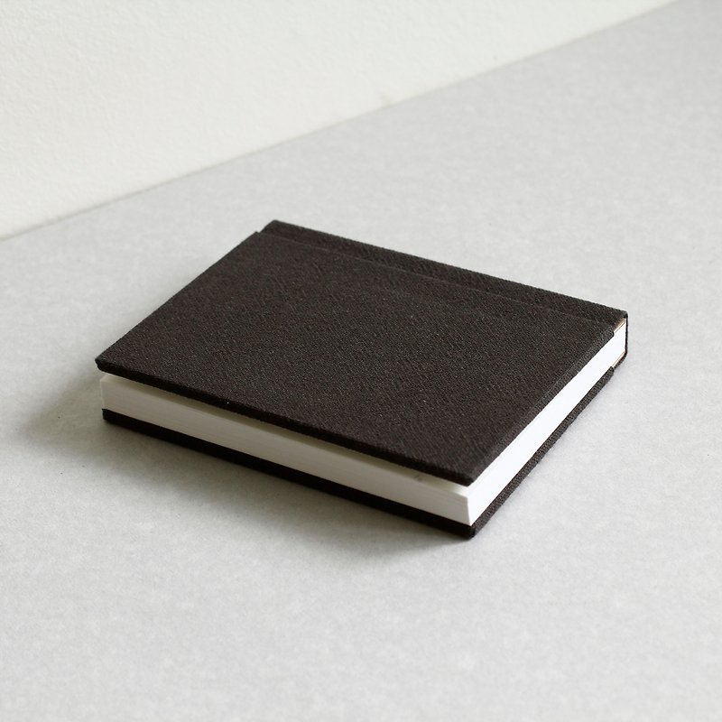 素色棉麻布面筆記本 - 黑 (小) - 筆記本/手帳 - 紙 黑色