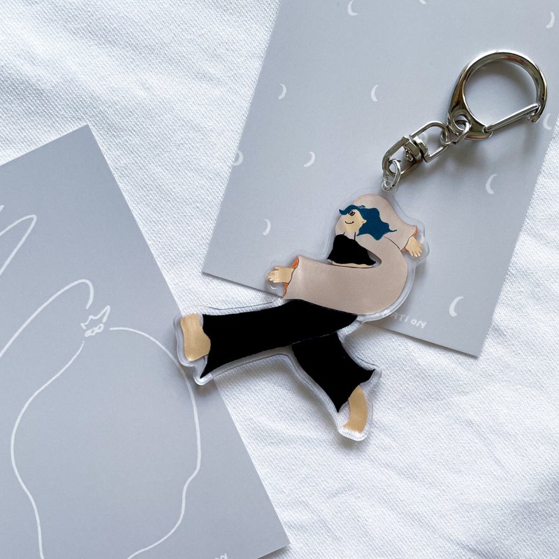 Be Brave ʘ Take risks - Illustration Keyring - ที่ห้อยกุญแจ - วัสดุอื่นๆ สีดำ