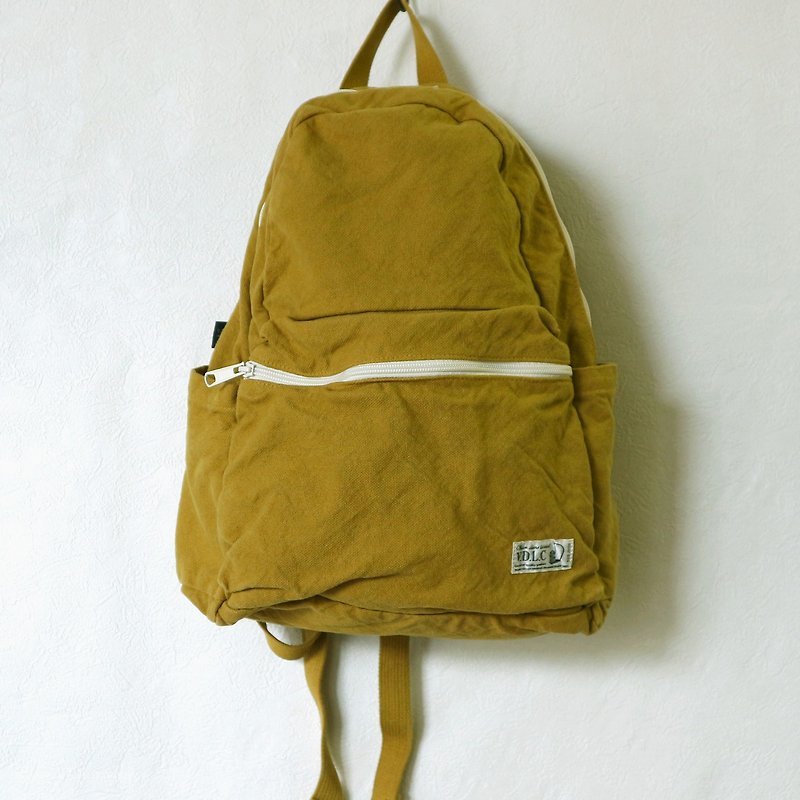 NEW Rucksack [Mustard] (VC-29) - กระเป๋าถือ - ผ้าฝ้าย/ผ้าลินิน สีเหลือง