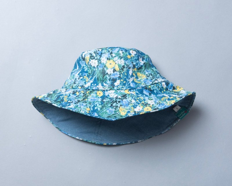 Cap circumference adjustable shape-Flower 63 fisherman hat sunscreen baby children's clothing gift hat camping mountaineering - หมวก - ผ้าฝ้าย/ผ้าลินิน สีดำ