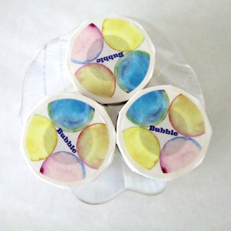 Bubble Washi Tape (5.5cm X 10m) - 紙膠帶/和紙/PET - 紙 白色