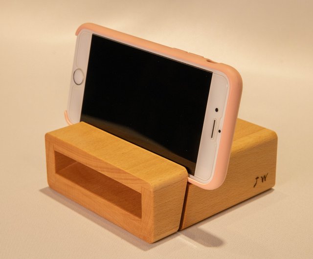 木製である必要があります] 無垢材の携帯電話スピーカースタンド