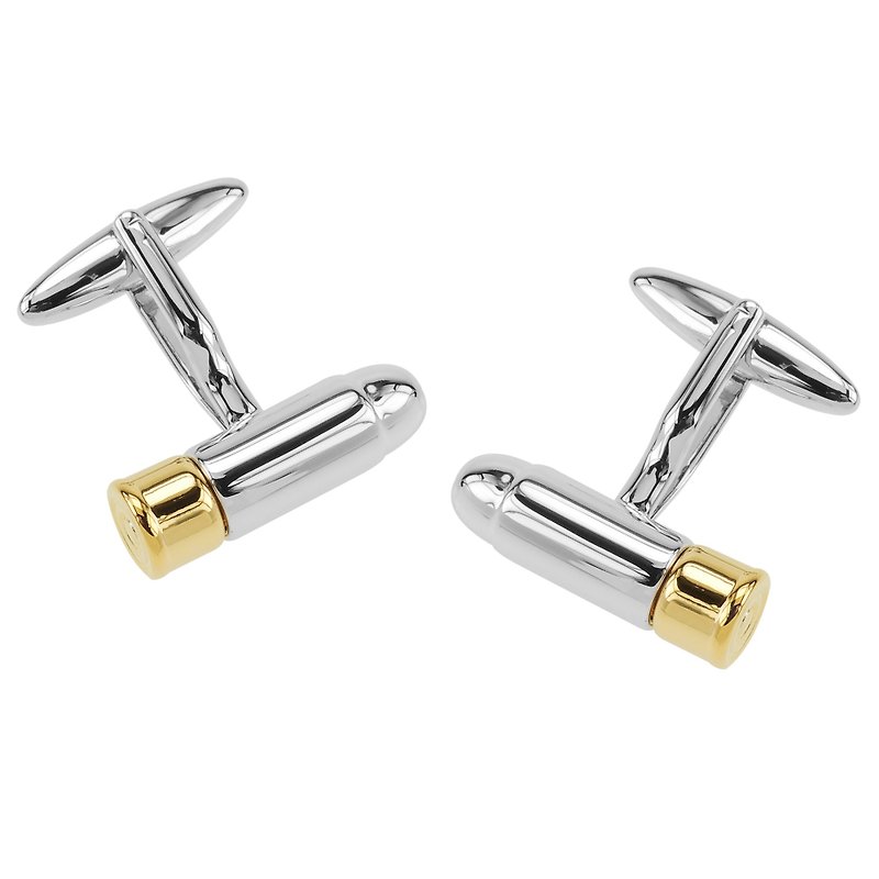 Silver and Gold Bullet Cufflinks - Cuff Links - Other Metals Silver