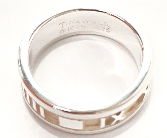 美品 Tiffany&Co. ティファニー アトラス シルバー リング 8号 TIFFANY&Co ティファニー アトラス リング 約8号 シルバー 925