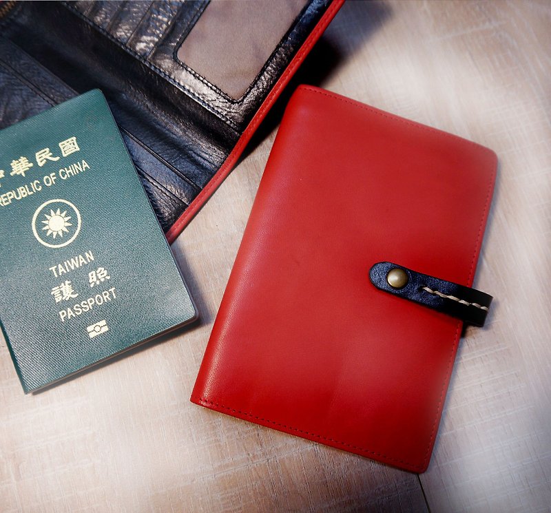 Sienna minimalist passport PDA Notebook - Notebooks & Journals - Genuine Leather Red