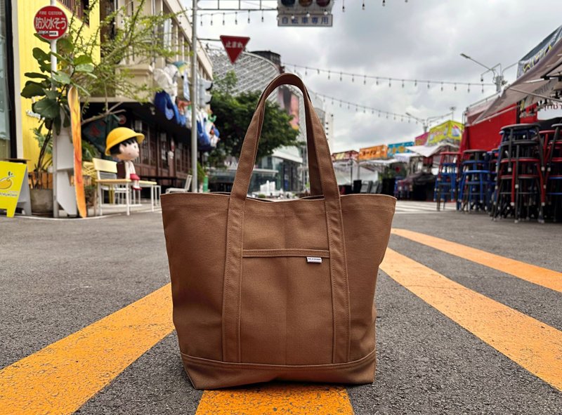 Canvas Tote Bag(M) with Hidden Pocket - Free Shipping - Handbags & Totes - Cotton & Hemp Brown