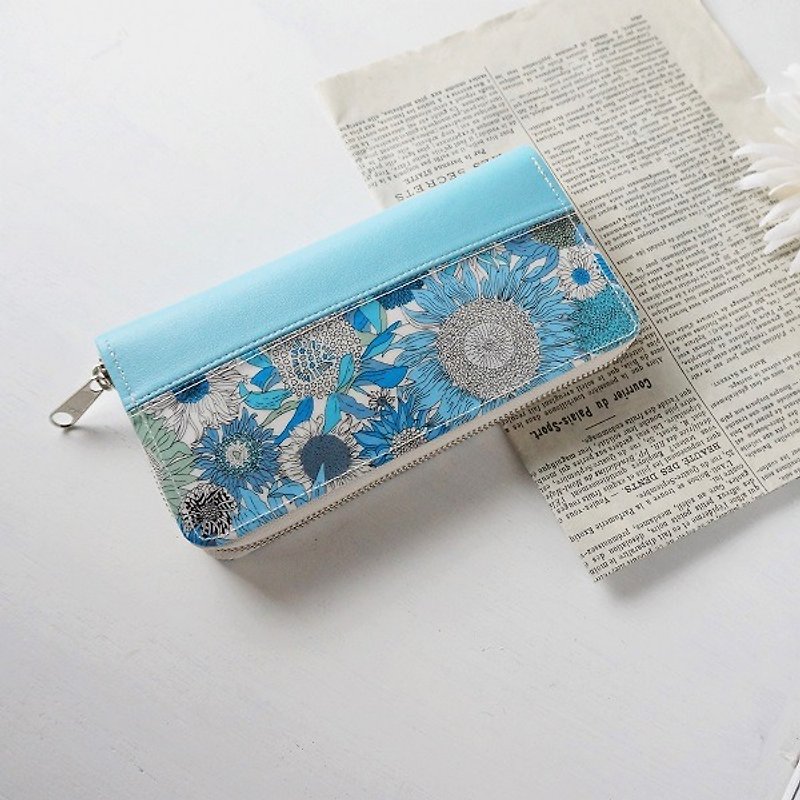 Liberty Small Susanna Small Susanna round zipper wallet - Wallets - Waterproof Material Blue