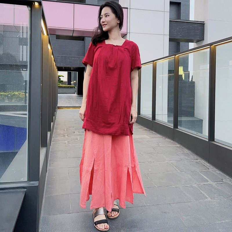 聲聲慢-棉麻內搭寬肩帶百搭休閒上衣 - 女上衣/長袖上衣 - 棉．麻 