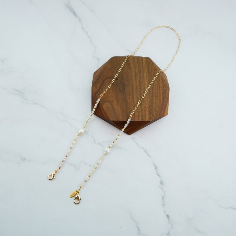 Mask and Eyeglass strap - 手機掛繩/背帶 - 珍珠 白色